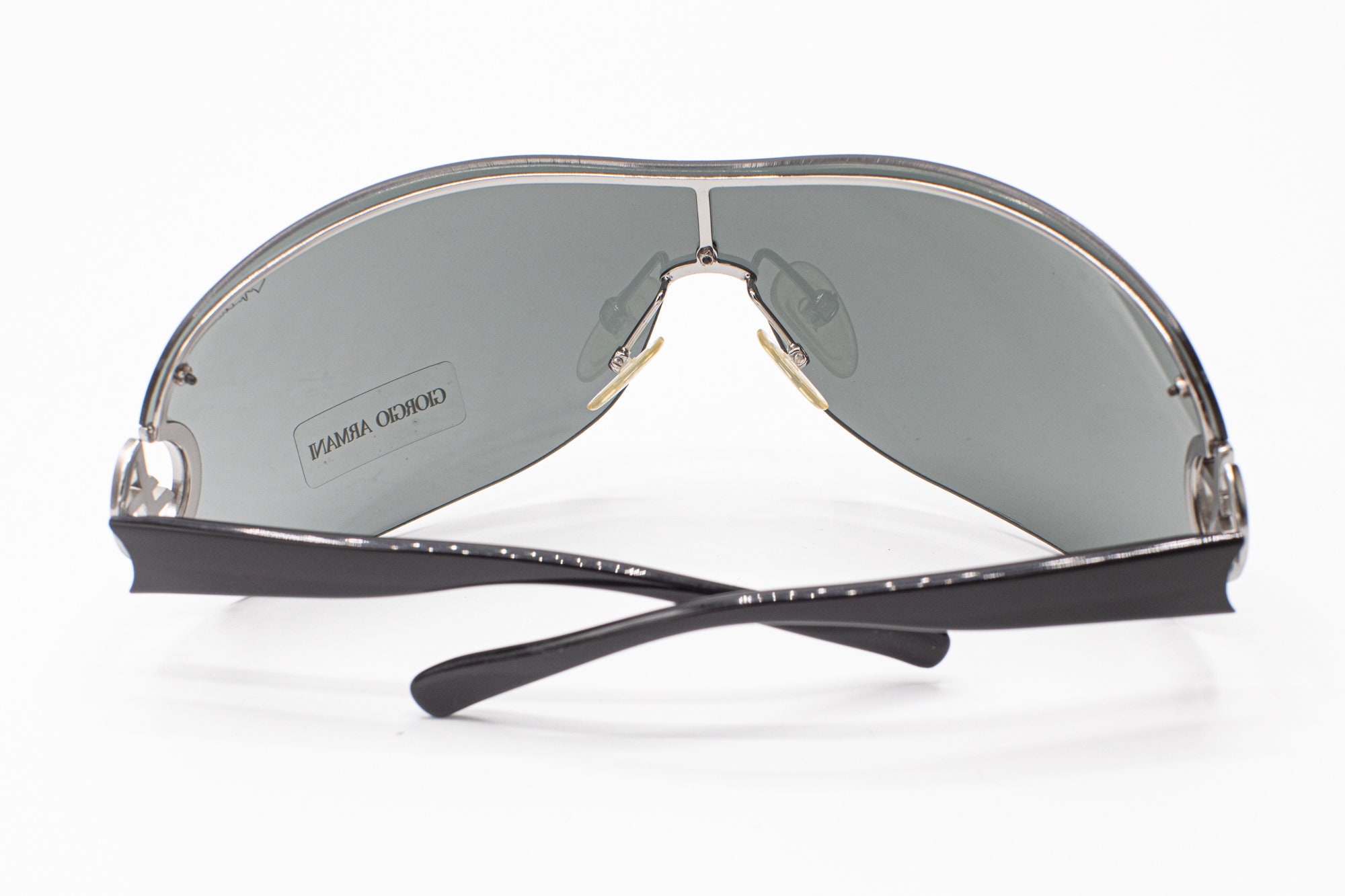 2000s Rimless Shield Sunglasses Armani Black 427s - Etsy 2000s Rimless Shield Sunglasses Armani Black 427s - Etsy
