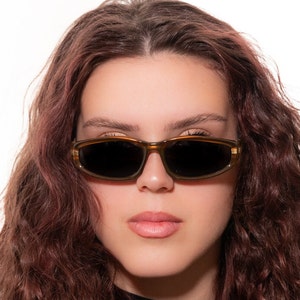 DOLCE & GABBANA wrap sunglasses 544/s, glossy bronze, y2k style