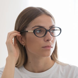 Fendi eyeglasses 90s vintage oval black VL 7510