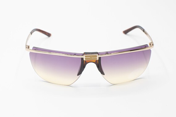 Fendi 90s Vintage Sunglasses Rimless Purple Double Gradient 
