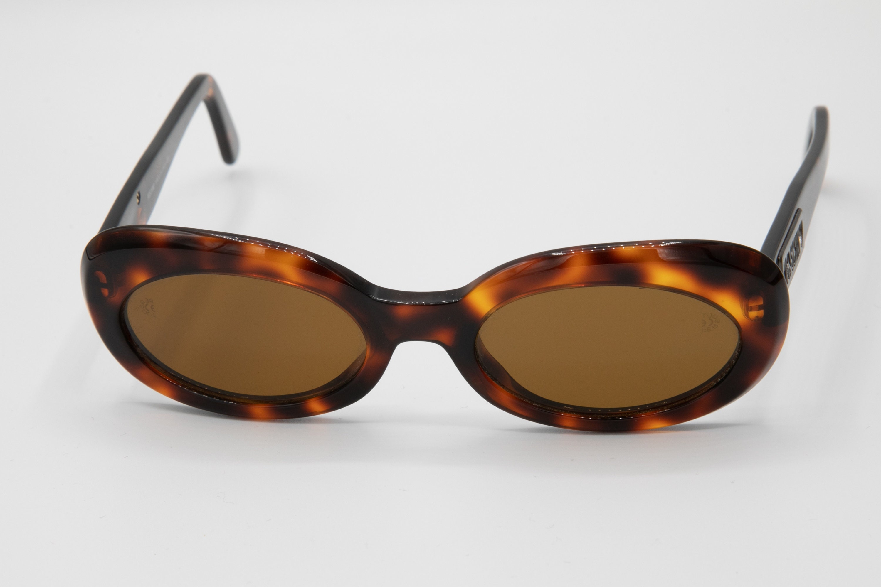 Moschino 90s Vintage Sunglasses Oval Tortoise 3502s - Etsy display picture 1
