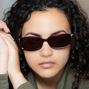 Fendi vintage 90s sunglasses squared bordeaux SL 7667