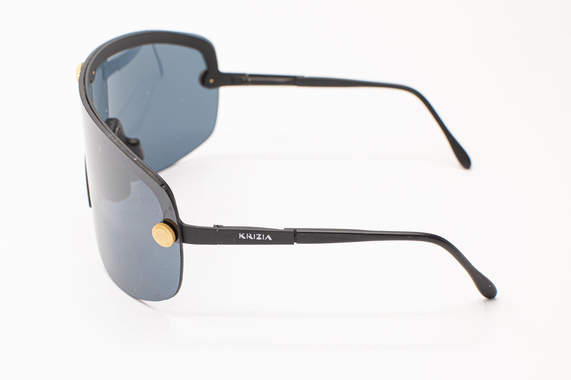 80s Vintage Rimless Shield Sunglasses Oversized Iconic  display picture 3