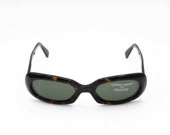 Jaren 2000 ARMANI 2523 ovale zonnebril schildpad
