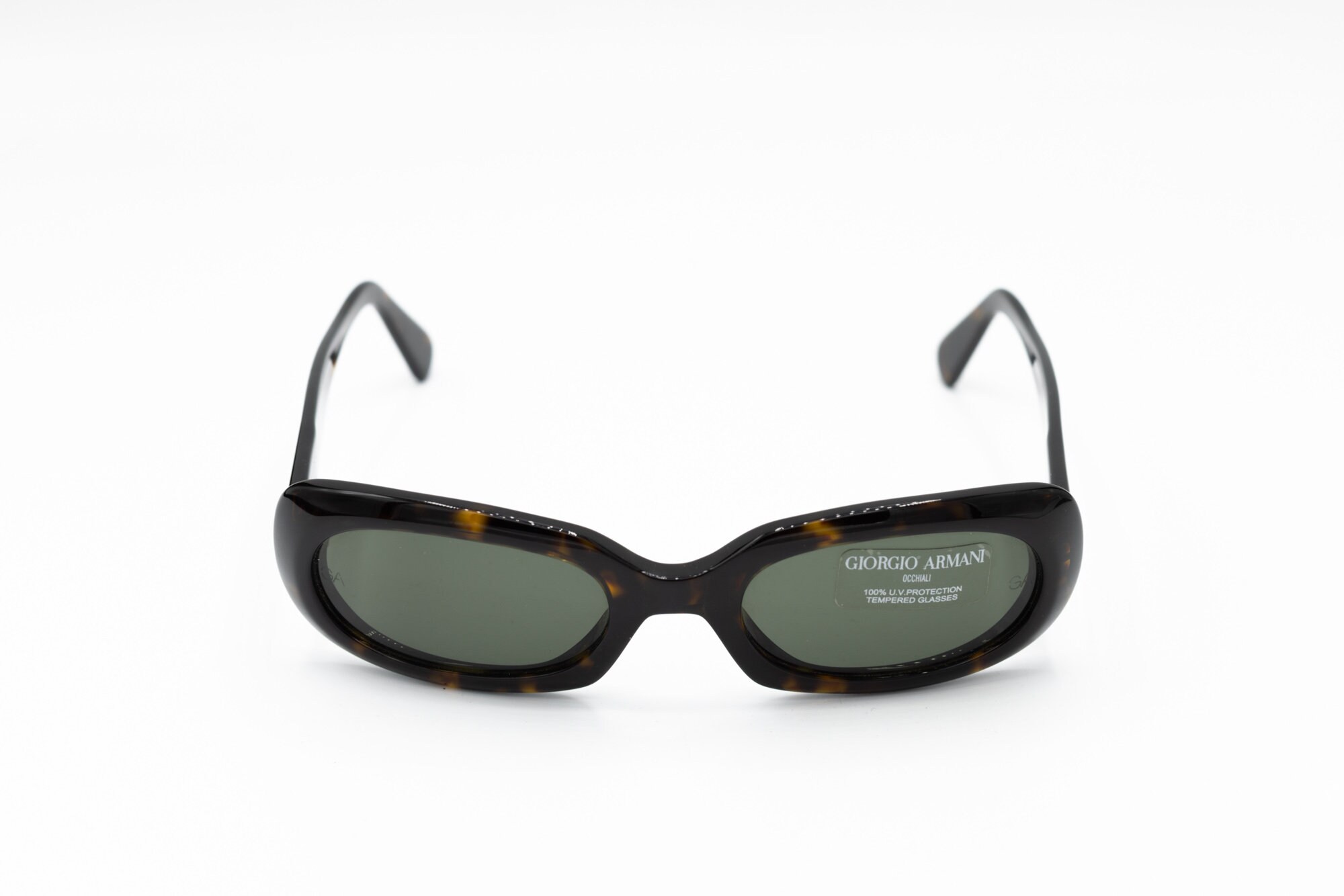 2000s ARMANI 2523 Oval Sunglasses Tortoise - Etsy