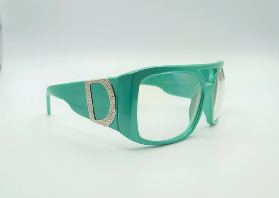 2000s DOLCE & GABBANA green funky sunglasses squa… - image 6