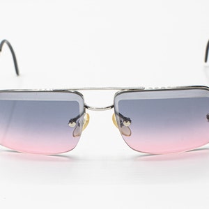 Chloe 45s sunglasses squared half rim with pink double grading lenses
