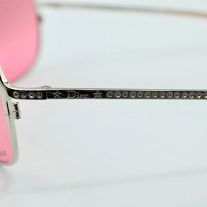 Dior pink aviators sunglasses 2000s silver metal HardDior1 image 8