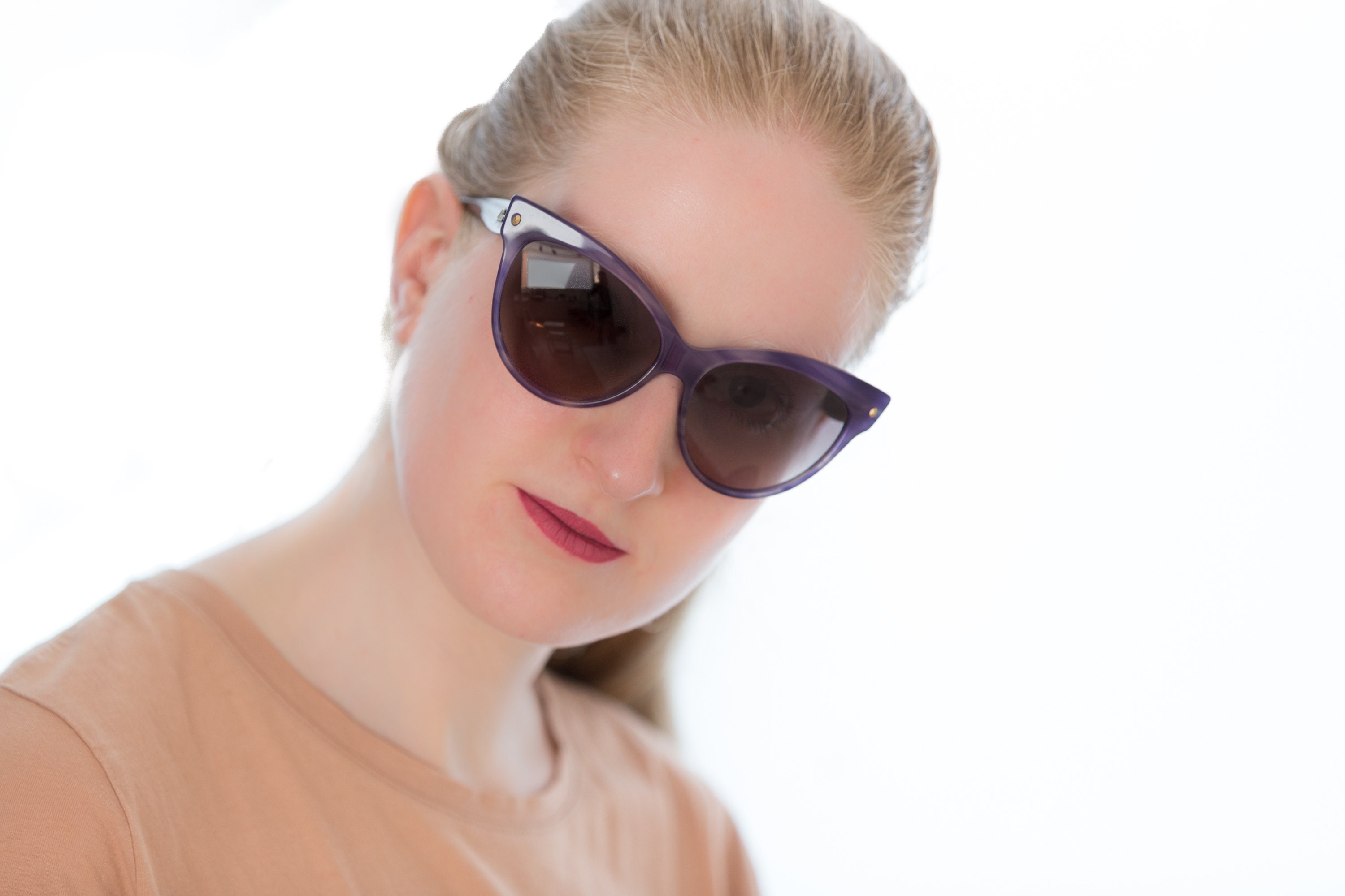 Dior Cat Eye Sunglasses Purple Retro 60s Style Les Marquises  display picture 3