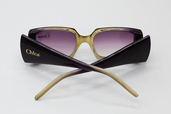2000s Chloe Sunglasses Squared Brown and Purple 78S - Etsy