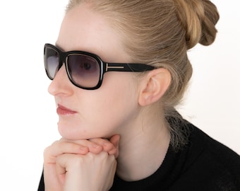 Tom Ford TF8 38F No Lenses Brown Butterfly Wrap Sunglasses  display picture 3