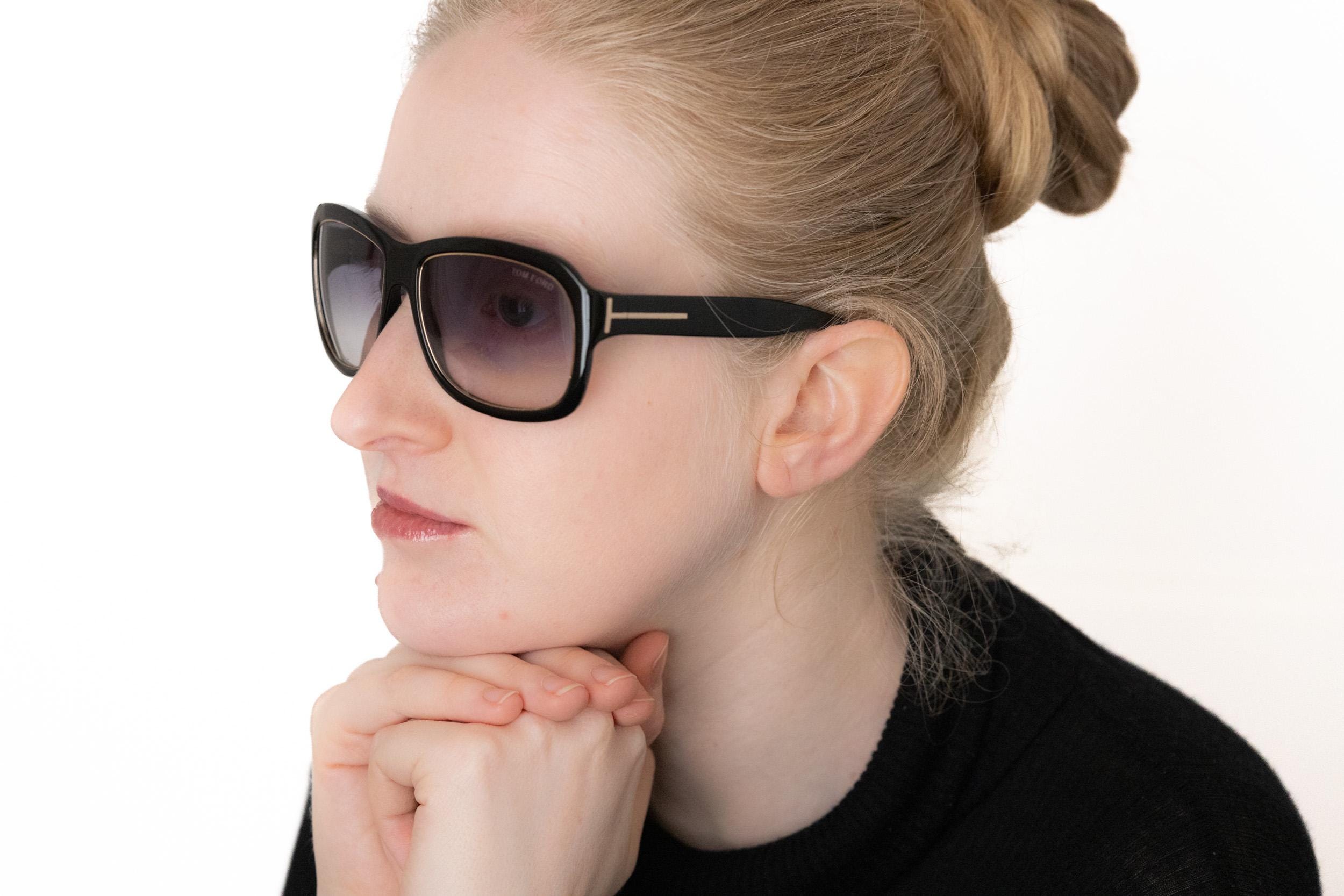 2000s TOM FORD DAVID TF26 Sunglasses Black Squared - Etsy
