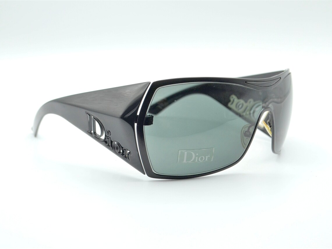 Dior visor sunglasses squared 2000s Gaucho wraparound edgy Etsy