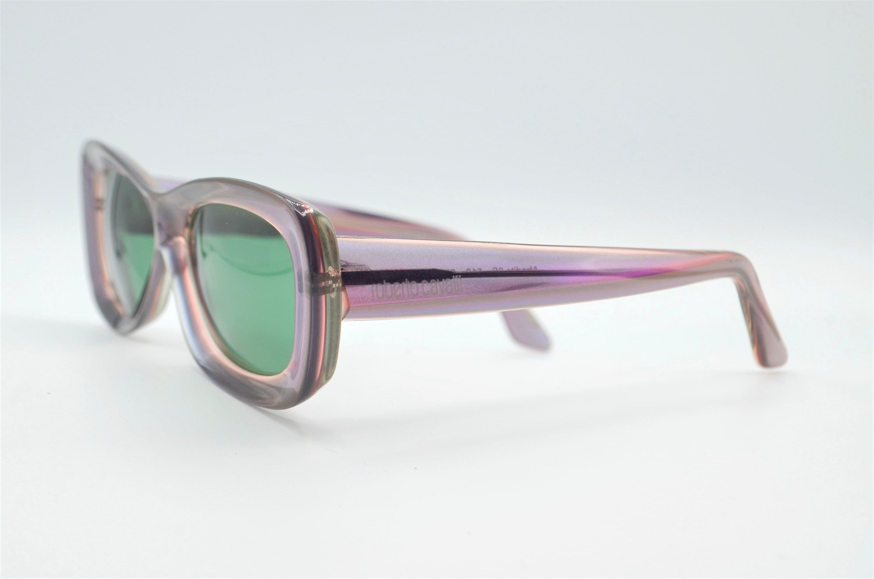 Roberto cavalli purple alligator oversized sunglasses cateye New with case retro Roberto Cavalli SRC043-0300 Cateye Rimless Sunglasses in  main image 4