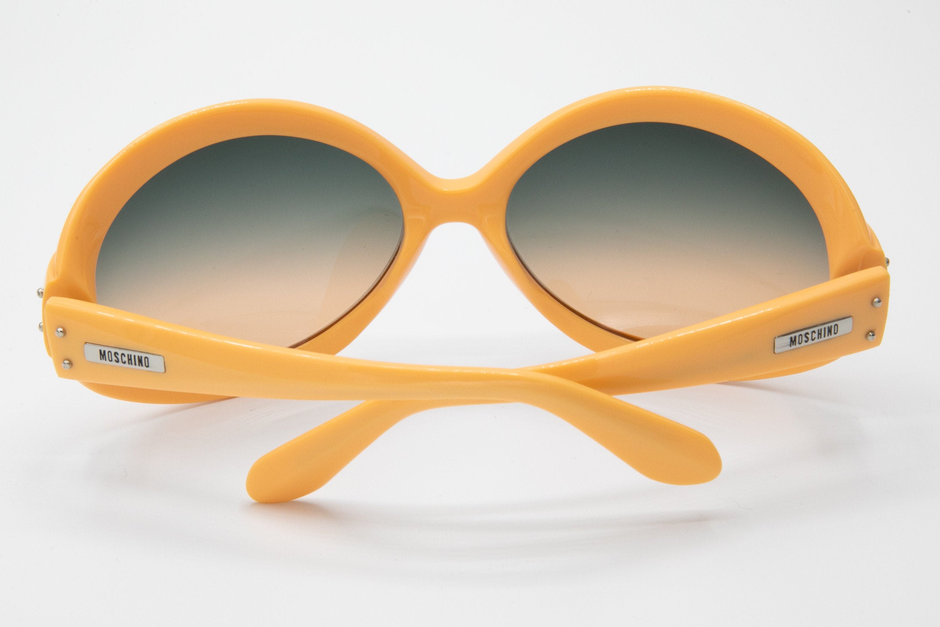 Moschino Sunglasses Peach Orange Oversized Oval Mo3717s - Etsy display picture 1