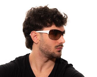 2000s Prada 54G Rounded Shield Sunglasses - Etsy