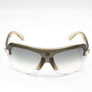 2000s VERSACE 4045-V small shield sunglasses white