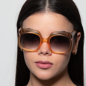 1980s DIOR 2009 vintage sunglasses oversized matte orange