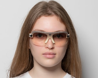 Dior Squared 2000s Sunglasses Rimless Metal With Rhinestones