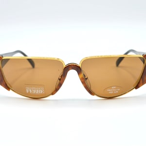 Ferre vintage 90s sunglasses 57s tortoise and gold squared original