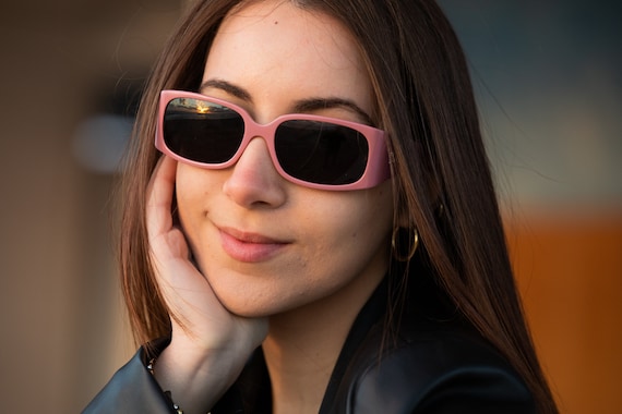 2000s Dolce & Gabbana Pink Sunglasses Squared 2184 - Etsy display picture 1