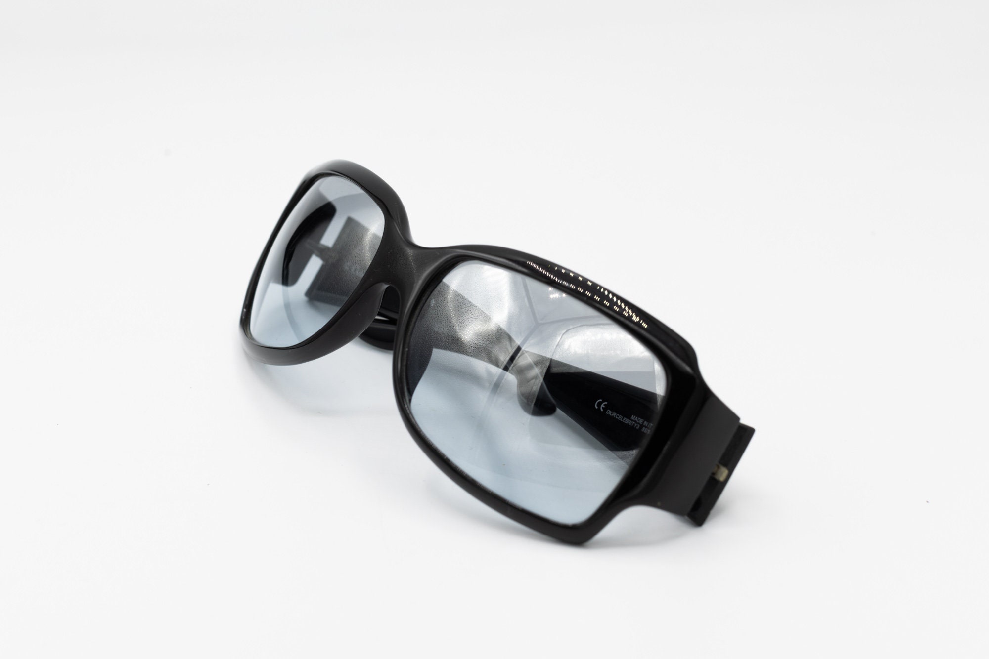 小物 Christian Dior 00s D Logo Sunglasses CHRISTIAN DIOR HOLOGRAPHIC CD Logo Black Blue Sunglasses