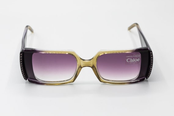 2000s Chloe Sunglasses Squared Brown and Purple 78S - Etsy