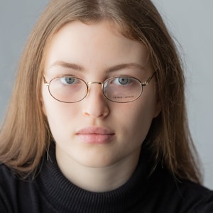 1990s ARMANI vintage eyeglasses oval metal 193