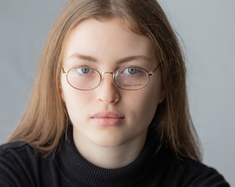 1990s ARMANI vintage eyeglasses oval metal 193