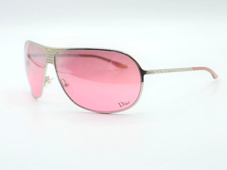 Dior pink aviators sunglasses 2000s silver metal HardDior1 image 6