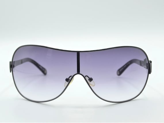 Moschino Shield Sunglasses 2000s Metal Black With Gradient  display picture 3