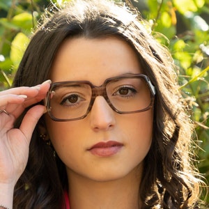 1970s vintage squared eyeglasses grey OPTURA Gonzales 236