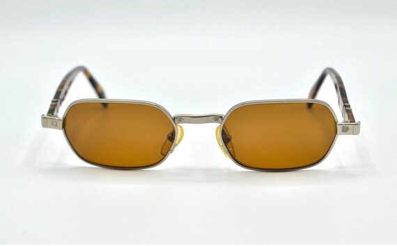 PERSOL SCOOP oval metal frame tortoise 1990s authe