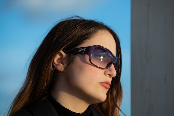 Dolce & Gabban 2000s Shield Sunglasses DG 8035-b - Etsy