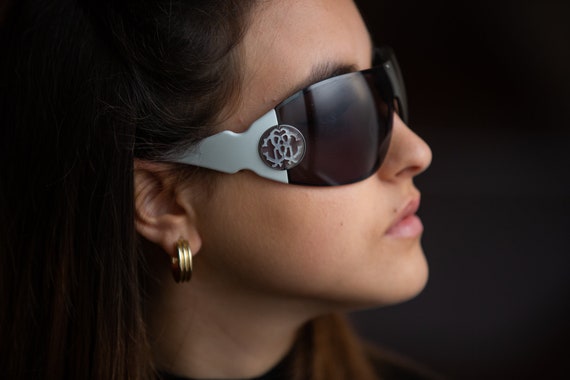 Moncler Shield Sunglasses in White | FWRD