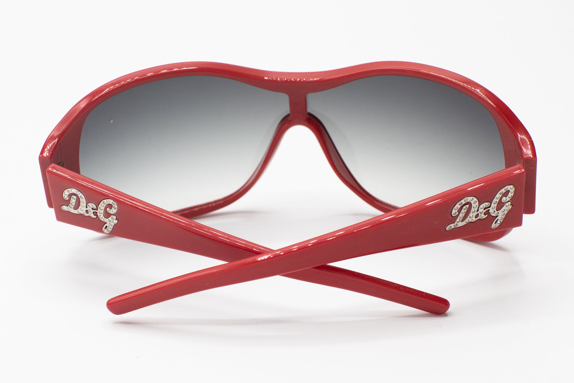 Dolce & Gabbana D&G 6053 328/8G Gradient Shield Sunglasses Red Temple w.case Vtg Dolce&Gabbana Shield Sunglasses for Women for sale | eBay main image 4
