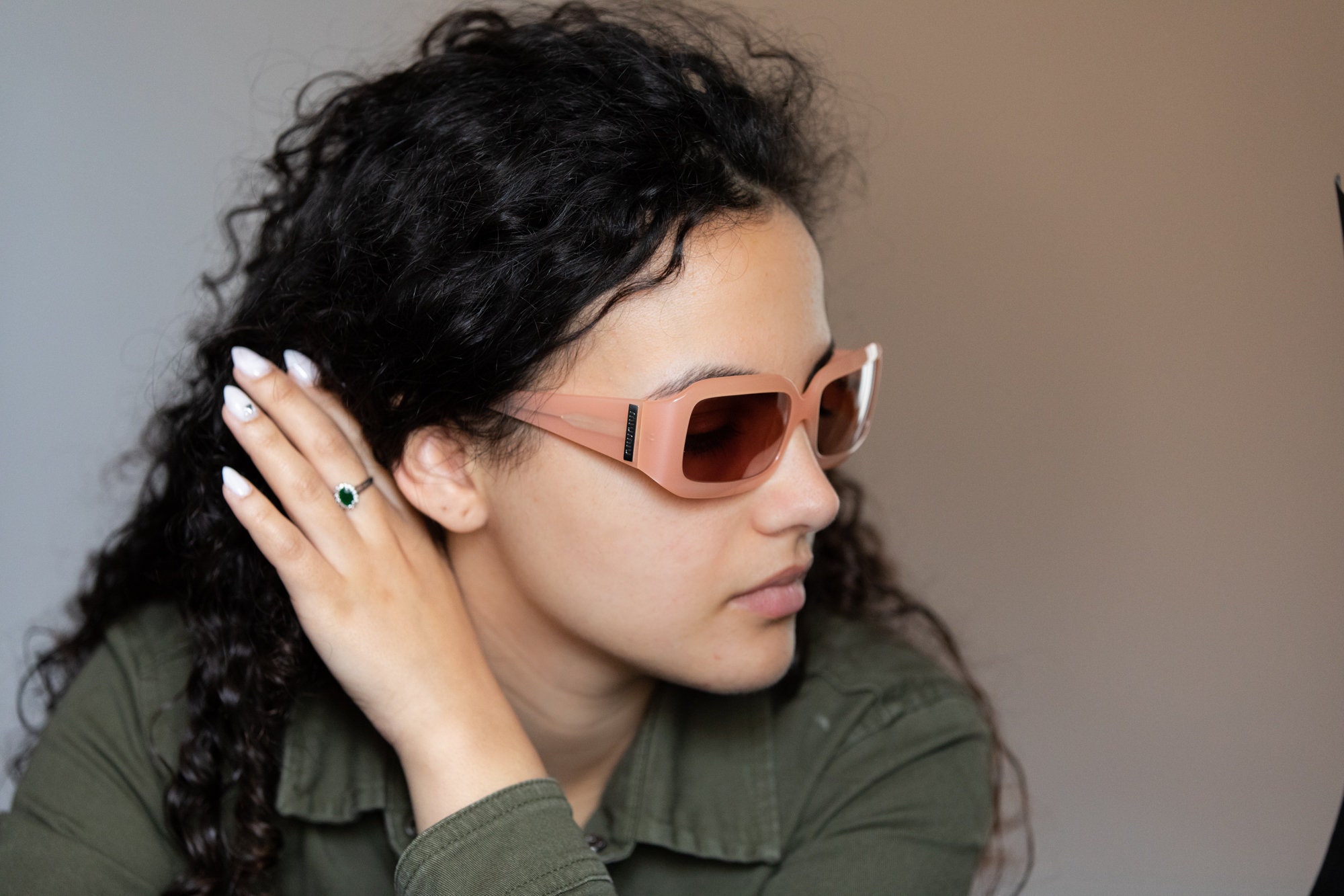 2000s MIU MIU SMU07D Sunglasses Squared Pink 3631-S - Etsy