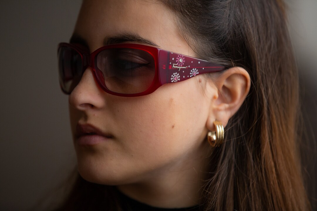 2000s Women Sunglasses Ferragamo Bordeaux 2119b - Etsy display picture 1
