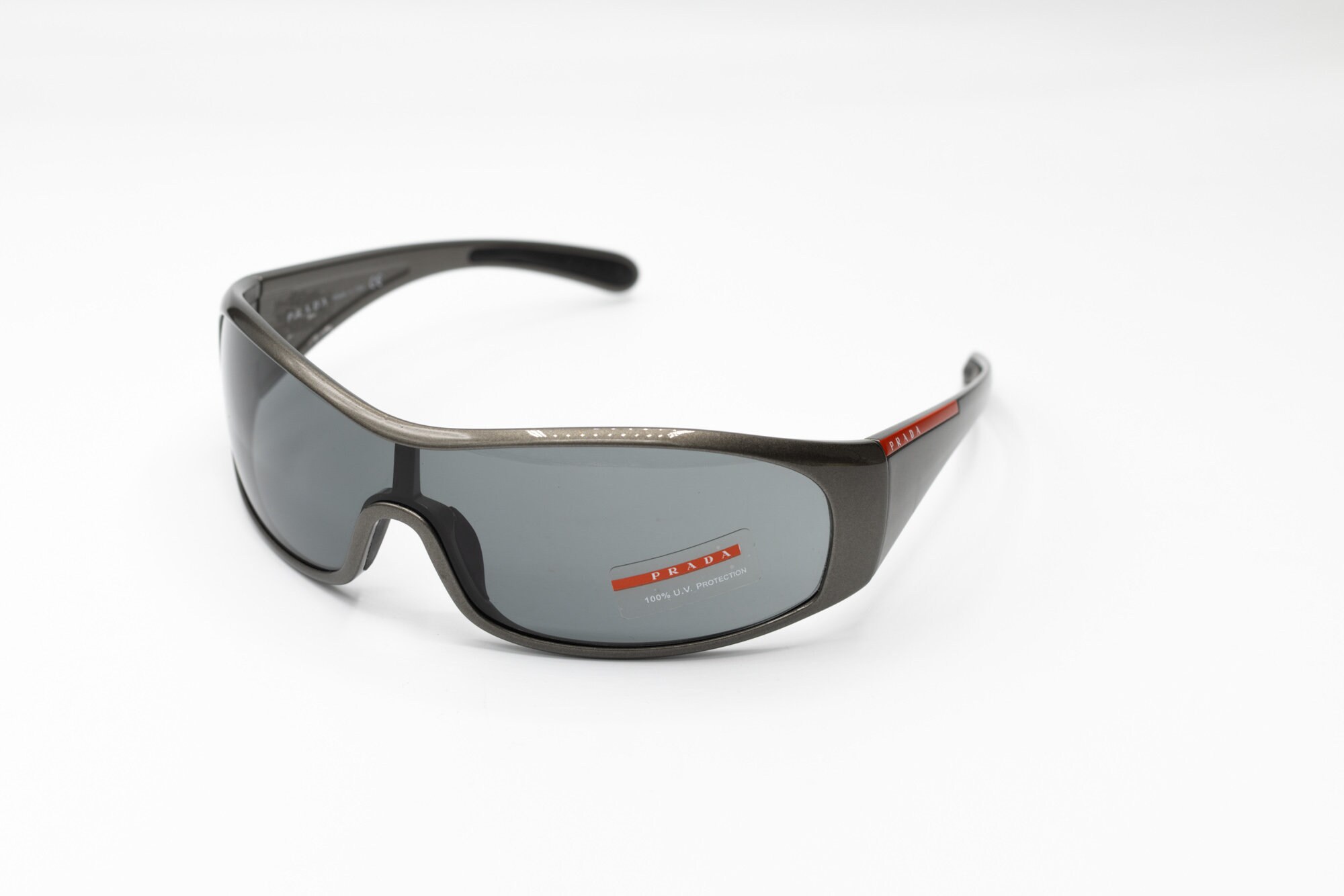 2000s Prada 04F Narrow Shield Sunglasses Grey - Etsy