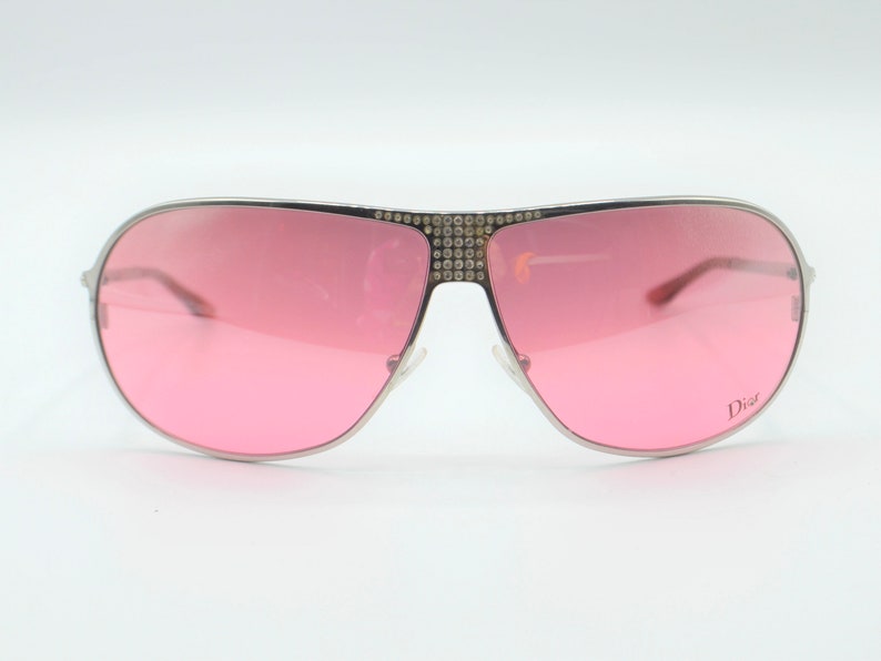 Dior pink aviators sunglasses 2000s silver metal HardDior1 image 2