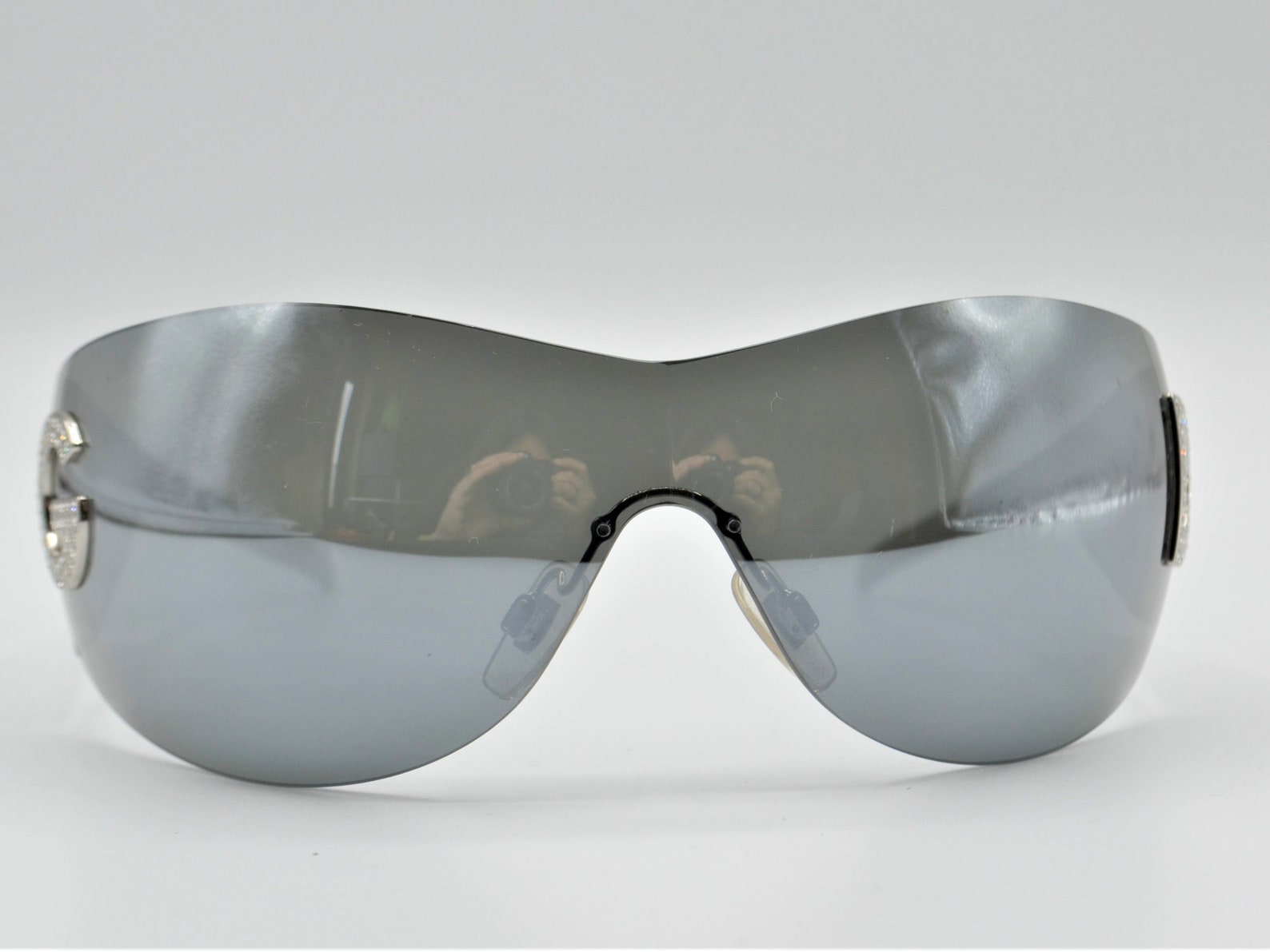 2000s visor sunglasses Dolce & Gabbana women’s rhinestones | Etsy