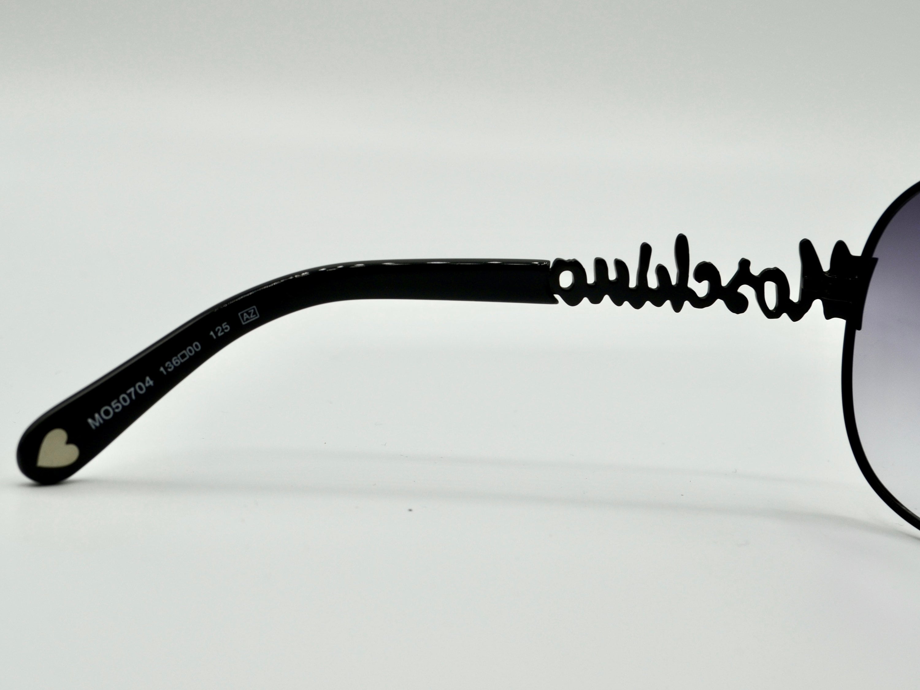Moschino Shield Sunglasses 2000s Metal Black With Gradient 