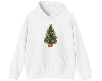 Green Tree Christmas Hoodie: Unisex Holiday Sweatshirt