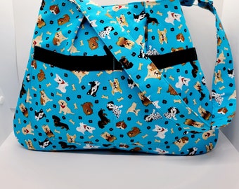 dog print purses
