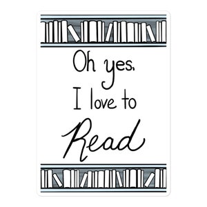 Oh Oui j’aime lire - Autocollants sans bulles