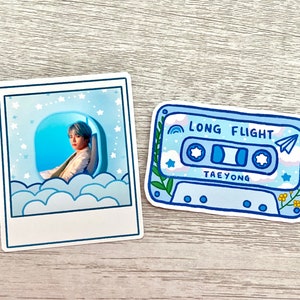 NCT Taeyong Long Flight Aufkleber | Kassettenband und Fotosticker | Glänzende / Matte / Holographische Aufkleber