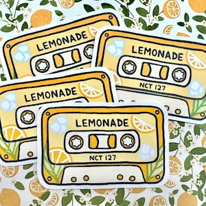 NCT 127 Lemonade Cassette Tape Sticker | Glossy / Matte / Holographic Stickers