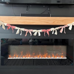 Bow Garland, Valentines Garland, Bow Home Decor
