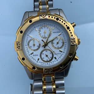 montre chronographe à quartz vintage Sekonda Mens Numéro de modèle VD56 J110D