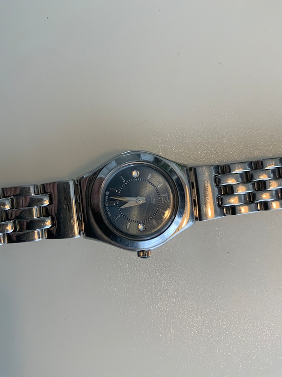 Buy SWATCH Irony Swiss Made Blue and Silver Watch Online in India